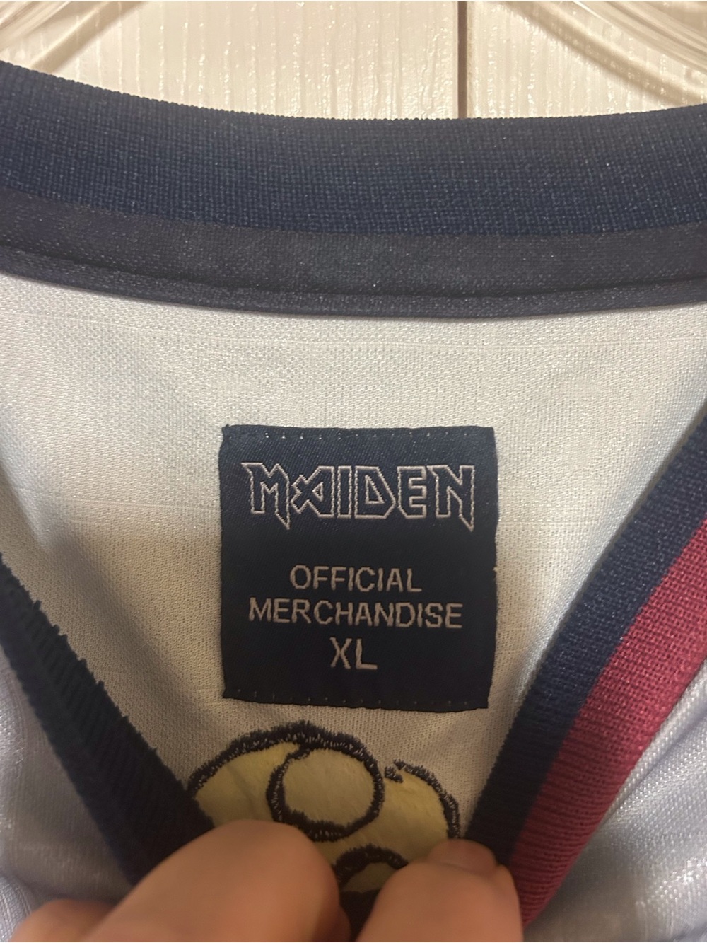 Maiden 'Early Days' Men's Silver and Maroon Graphic Jersey - Picture 5 of 5